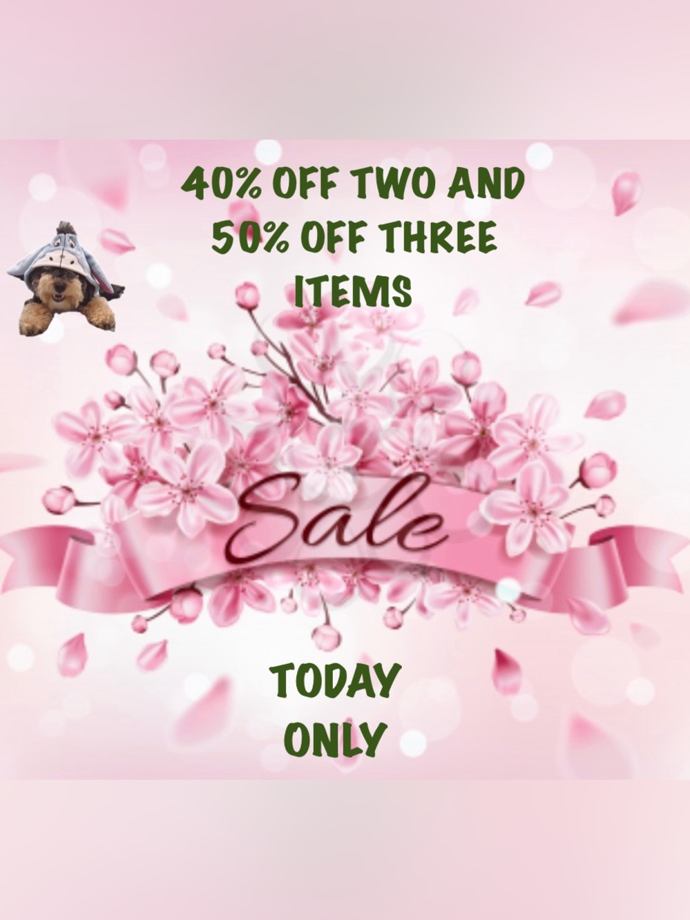 40% & 50% OFF TODAY ONLY
